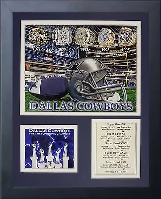 11x14 FRAMED DALLAS COWBOYS RING OF HONOR 8X10 PHOTO 5X SUPER BOWL CHAMPIONS • $34.99