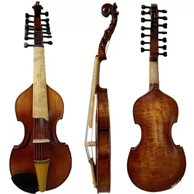 Hand Made Flames Maple 7×7 Strings Viola D'Amore 16 Professional Sound #15668 • $899