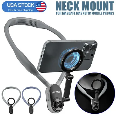 U-Shaped Hanging Neck Mount For Phone Magnetic Bendable Selfie Neck Holder Stand • $29.70