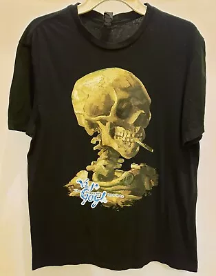 Vincent Van Gogh Immersive Experience T-Shirt Smoking Skull Artist Artwork L • $17.95