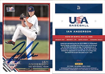 Ian Anderson Signed 2017 Panini USA Baseball Stars & Stripes #69  Salem Red Sox • $2.34