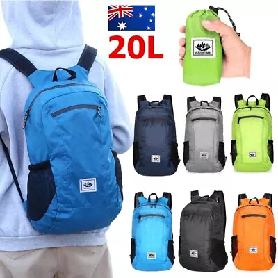 Ultralight Folding Rucksack 20L Lightweight Packable Backpack Foldable Outdoor • $20.90