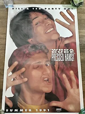 BILL AND TED'S Bogus Journey Teaser Movie Poster Vintage 27x40 Theater Size • $9.99