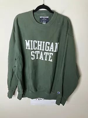 Michigan State Champion Reverse Weave Sweatshirt Vintage Y2K Men's XL • $59.95