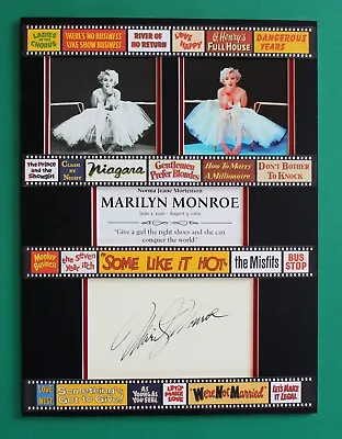 MARILYN MONROE AUTOGRAPH Artistic Display Blonde Bombshell • $59.95
