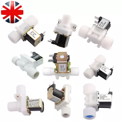 1/2 3/4  AC220V Magnetic Electric Solenoid Valve Water Air Inlet Flow Switch UK • £7.99