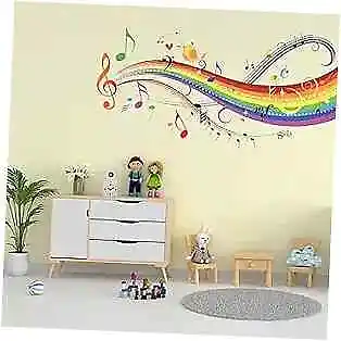  Colorful Music Rainbow Wall Stickers Peel And Stick Wall Decals Removable  • $20.79