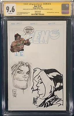 MARC SILVESTRI & ADAM HUGHES ORIGINAL Signed Sketch CGC 9.6 SS GEN 13 #1 COMIC • $1299.99