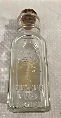 Vintage Honey Acres 1852 Clear Glass Bottle - Pure Honey (Empty) W/ Cork 4 Ounce • $9.99