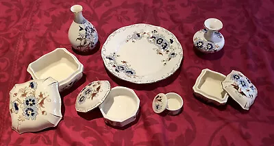 ZSOLNAY Handpainted Porcelain Cornflower Collection Tableware Unused & Perfect • £120