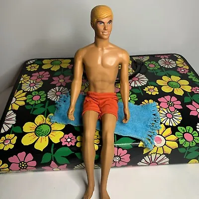 Vintage Ken Doll Bend Knees 1088 The Sun Set Malibu With Complete Outfit 1971 • $39.99