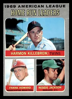 1970 Topps Baseball #66 A.L. HR Leaders Killebrew Jackson NM *d4 • $20