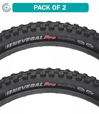 Pack Of 2 Kenda Nevegal DH Tire 26 X 2.5 Clincher Wire Black Mountain Bike • $102.10