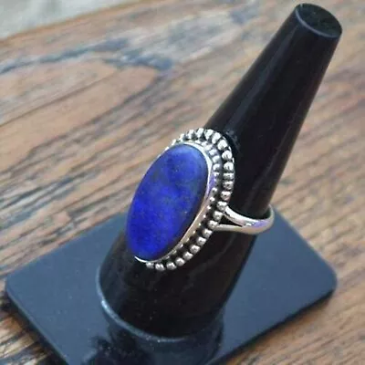 Lapis Lazuli Gemstone Solid 925 Sterling Silver Beautiful Ring All Size SR2109 • $15.23