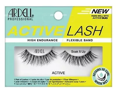 Ardell Fake Eyelashes ACTIVE LASH SOAK IT UP ( 1 Pair ) • $8.92