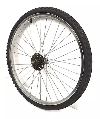 26  Bicycle Rear Wheel Chrome 5-Speed Freewheel 1.75  Tire Mountain Bike #A30 • $42.50