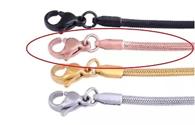 £6.49 • Buy 2mm Stainless Steel Rose Gold Flat Snake Chain Necklace Pendant 18-24  STS2FR UK