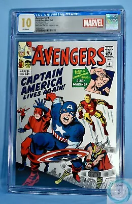 Marvel Avengers #4 1oz .999 Silver Foil CGC 10 FR W/Tin • $529.99