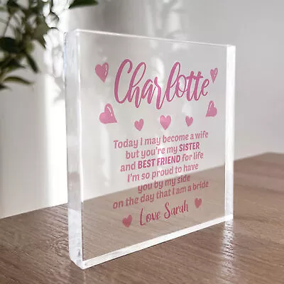 Personalised Maid Of Honour Bridesmaid Gift For Sister Wedding Day Gifts • £9.99