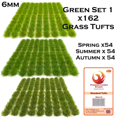 £4.99 • Buy Green Set 1 2/4/6mm Static Grass Tuft Set Model Scenery Wargame Railway Diorama