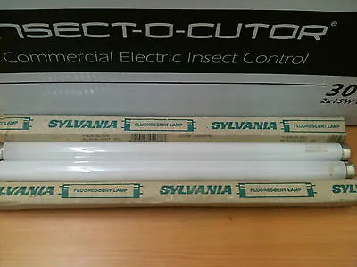 2 X 15 WATT 18 INCH UV LIGHT BULB LAMPS FOR ELECTRIC FLY KILLERS/PEST CONTROL • £11.89