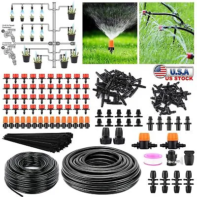 164FT Drip Irrigation Kit Automatic Garden Irrigation System Plant Watering Drip • $27.69