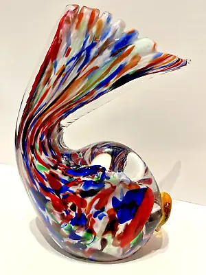 Vintage Glass Fish Paperweight Object D'art Glass Fish 1970's Retro • £21