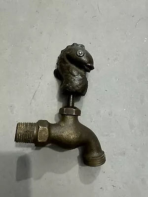 Vintage Brass Koi Fish Faucet Outdoor Garden Water Spigot • $50