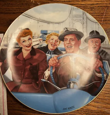 1989 Plate I Love Lucy Plate By Jim Kritz ''California Here We Come  • $35.99