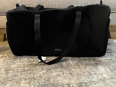 Vera Bradley Classic Black Large Traveler Duffel Bag Microfiber NWT • $119.99