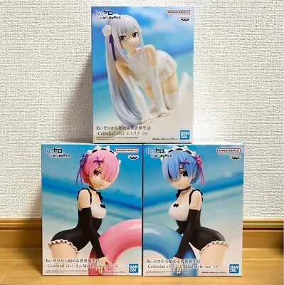 Re Zero Rem Ram Emilia Figure Celestial Vivi School Maid Style Ver. Set Of 3 New • $59.90