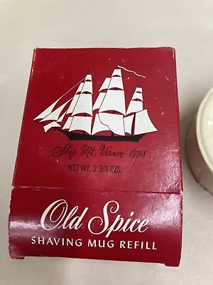 VTG Old Spice Shaving Soap Mug Refill Shulton 3 Oz Shaving Soap In Box New • $32