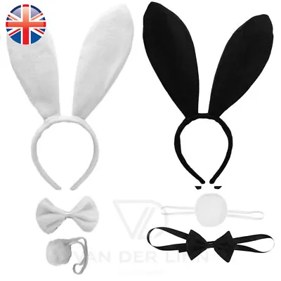 Rabbit Animal Ears Headband Book Day Party Fancy Dress Costume Halloween • £4.88