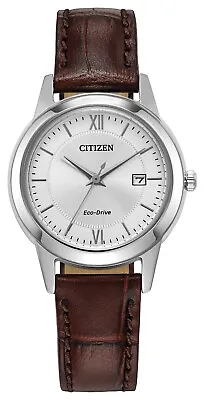 Citizen Eco-Drive Women's Date Indicator Brown Watch 30MM FE1087-28A • $74.99