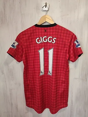 Women's Manchester United 2012 2013 Sz M Home Shirt Jersey Soccer Football Giggs • $99.95