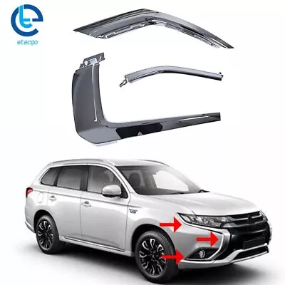 Front Bumper 3PCS RH Side Chrome Trim Set For 2016-2020 Mitsubishi Outlander • $35.08