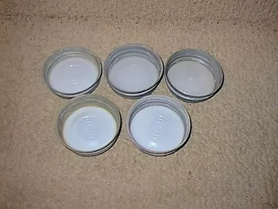 5 Vintage Ball Atlas ZINC LID White Milk Glass Liner Canning Fruit Jar • $6