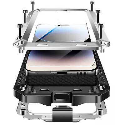 For IPhone 15 14 13 12 11 Pro Max 8 Plus Case Shockproof Heavy Duty Metal Cover • $17.99