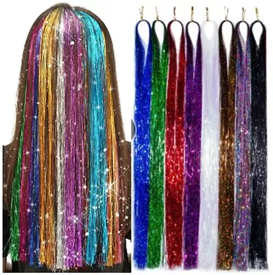 Hair Extensions Glitter Strands Holographic Matte Hair Accessories Festival Hair • £12.99