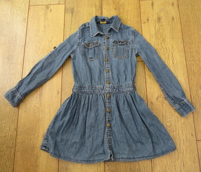 £8.99 • Buy POLO RALPH LAUREN Age 7 Years Blue Denim Shirt Dress Casual Party