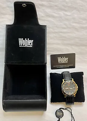 Wohler Goethe Mens Automatic Black Gold Stainless Steel Water Resistant Watch • $99.95