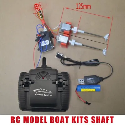 New DIY RC Model Boat Kits Shaft+Bushing+Motor+Propeller+Controller+Receiver • $34.89