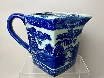 Antique Victorian Ware  Blue & White Ceramic Pitcher Jug Vase Height 6  • £24.99