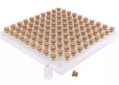 100 X 5ml Small Mini Glass Bottles With Cork Stopper Tiny Vials For Art Crafts • $19.99