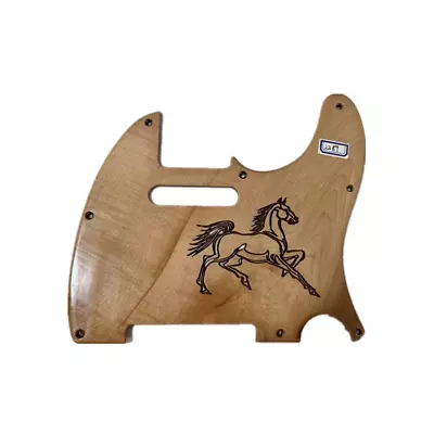 Maple Wood Telecaster Pickguard Fender Tele 8 Hole Guitar Pick Guard Carve Horse • $21.99