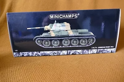 MINICHAMPS Tank T34/76 Leningrad Front 1943 - The Cast Model Tank Scale 7  Long  • £154.13