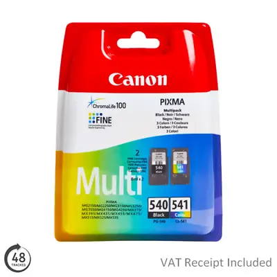 £34.75 • Buy Original Canon PG540 Black & CL541 Colour Ink Cartridges For Pixma MG3150