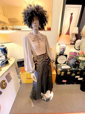 £60 • Buy Vintage After Six Ronald Joyce 1970’s Maxi Dress -Size 8 - Lurex