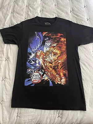 Demon Slayer New Adult T-Shirt - Mugen Train Movie Fire Ice Battle • $5