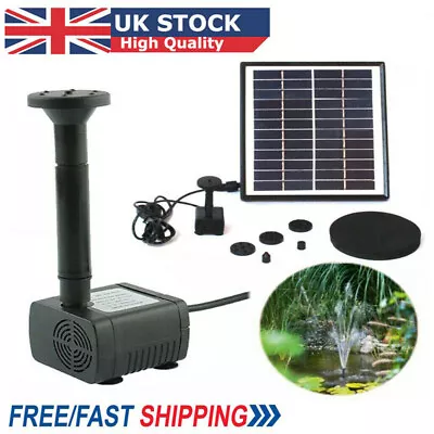 5W Solar Powered Fountain Water Pump Outdoor Garden Pond Pool Submersible Kit • £24.99